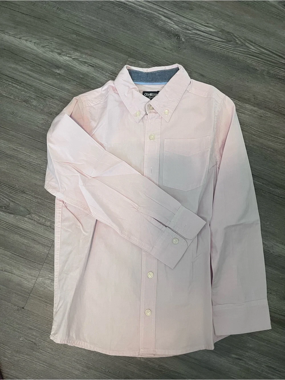 Oshkosh Boys Light Pink Button-Down Shirt - size